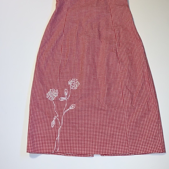 Rampage Red and White Gingham Pattern Stretchy Dress - Women’s Size 3 - Picture 4 of 8